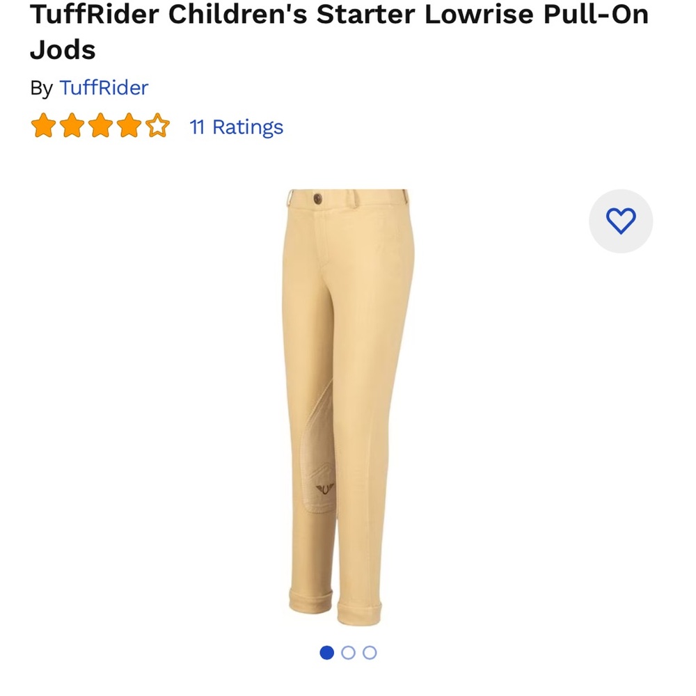 Tuffrider Children’s Breeches tan Jodphurs